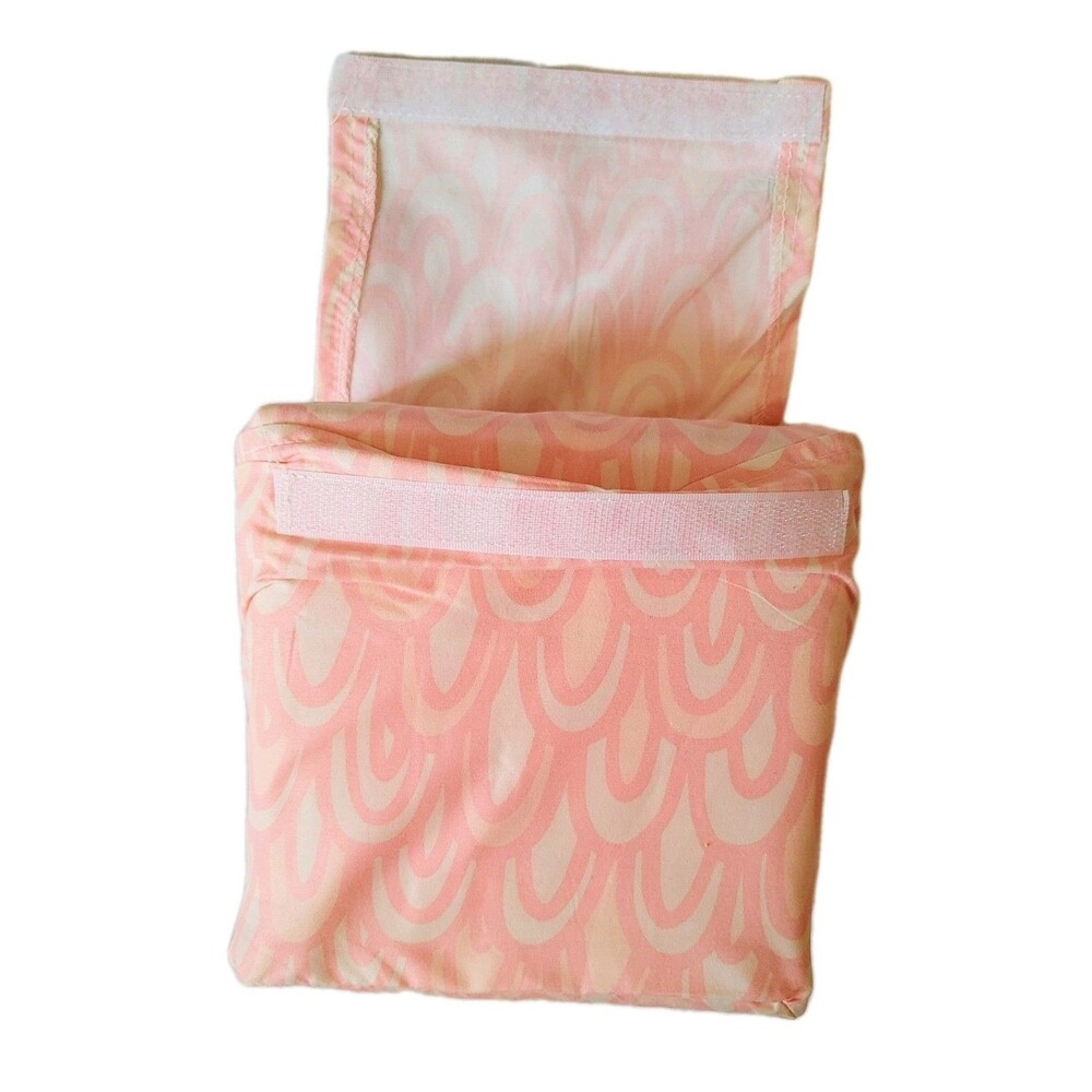 Twin Microfiber Complete 3 PC Sheet Set in Bag, Coral Color, Scallop Design NEW